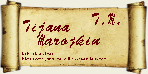 Tijana Marojkin vizit kartica